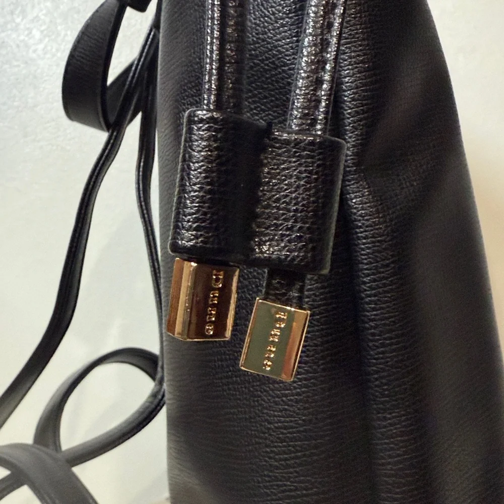 DUNE LONDON GENUINE CALF HAIR SAFFIANO LEATHER CHEETAH LEOPARD BACKPACK
